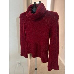 Express Turtle Neck Marino Wool Sweater with Bell Sleeves - Size Small
